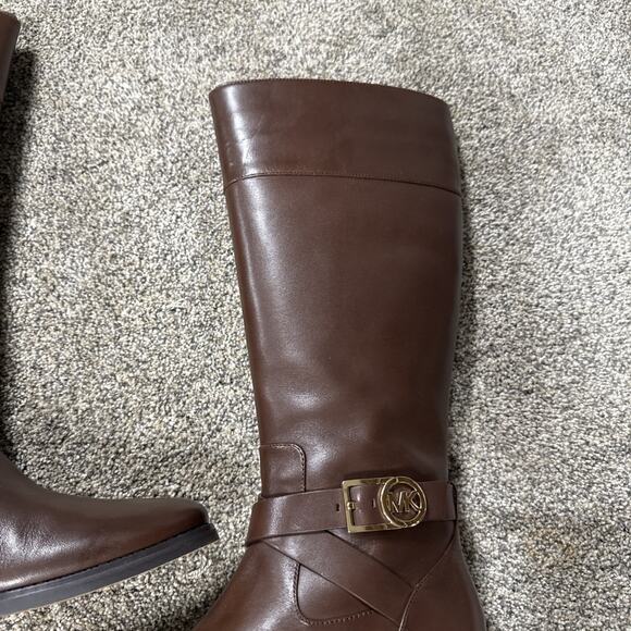 Michael Kors Bryce Brown Size 8M Black Riding Tall Boots Floor sample NWB - Picture 4 of 14